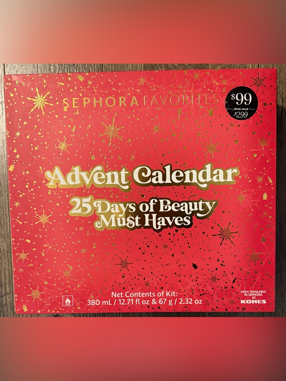 Brand New! Sephora Advent Calendar in red and gold